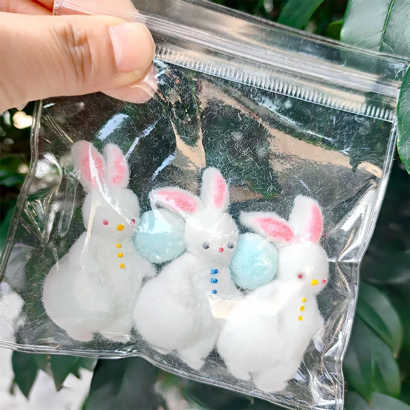 Bag of Triple Bunny Funny Kawaii Plush Stress Relief Soft Toys Taba Squishy New Fidget Toy Pinch Toy Cute Girl Gift Birthday