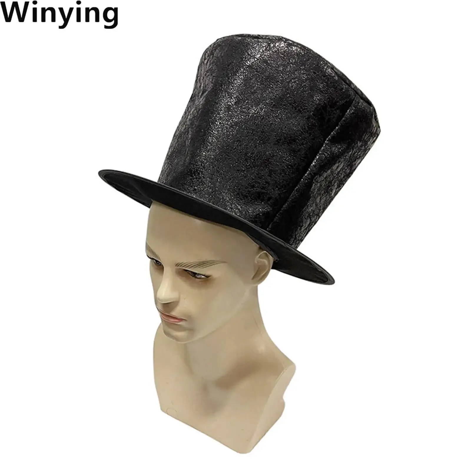 Men Women Top Hat Retro Gentleman Performance Party Headpiece Festival Flat Top Magician Hat Stage Hat for Party Use