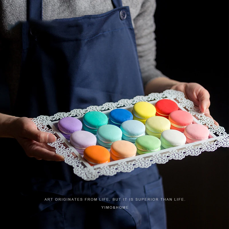 Simulation Macaron Cookies Fake Cake Model Dessert Shop Snack Ornaments Photography Props Wedding Party Baby Shower Baking Decor