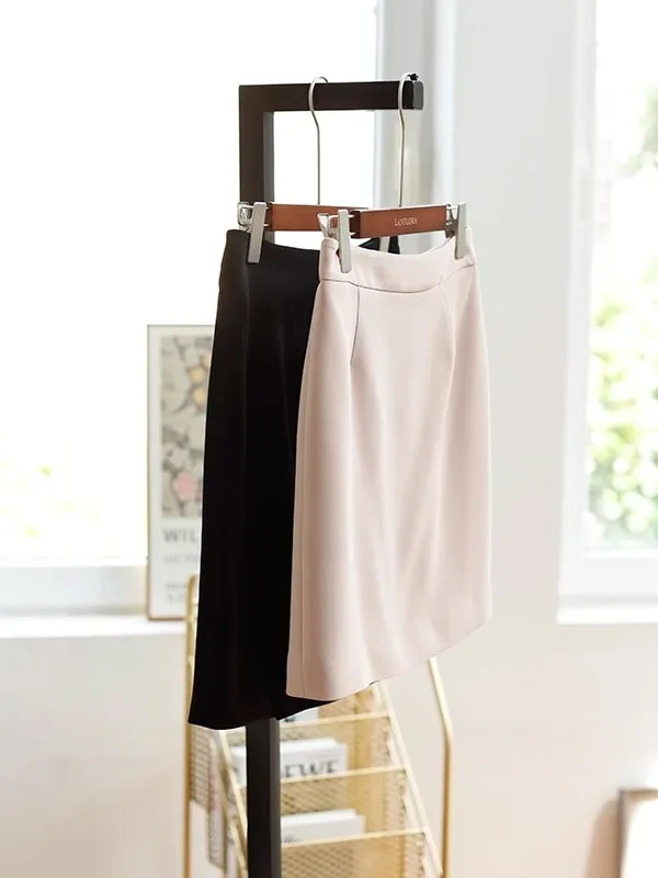 

Fragrant Flowers Three Acetate High-End Tailored Skirt Business Style Skin-friendly Breathable with