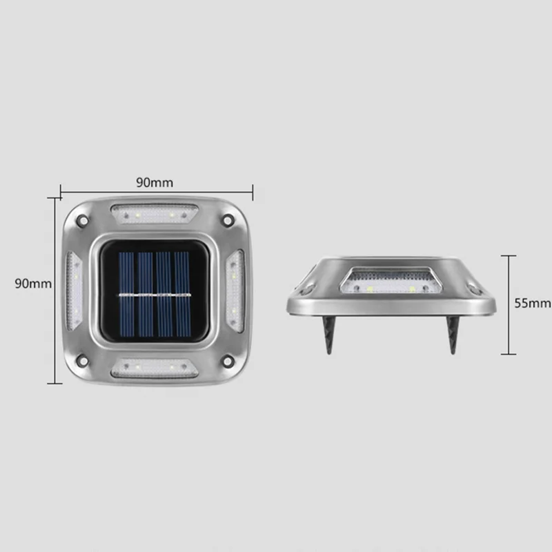 Solar Driveway Lights Garden Lights IP65 Waterproof LED Solar Wall Lights Buried Lights Outdoor Camping Warning Step Lights