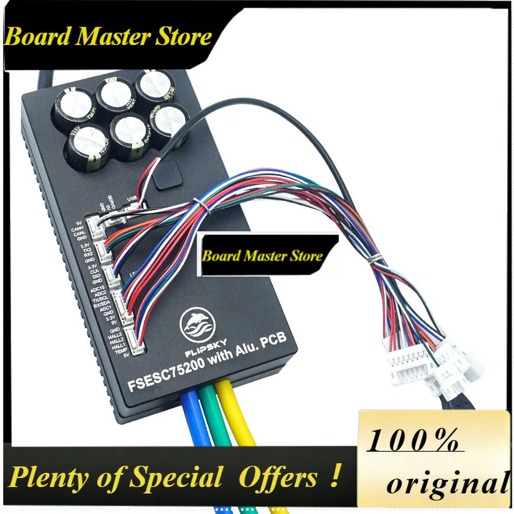BoMaSFlash Deals Flipsky 75200 84V High Current With Aluminum PCB Based On VESC For E-Foil Fighting Robot Surfboard AGV Robot