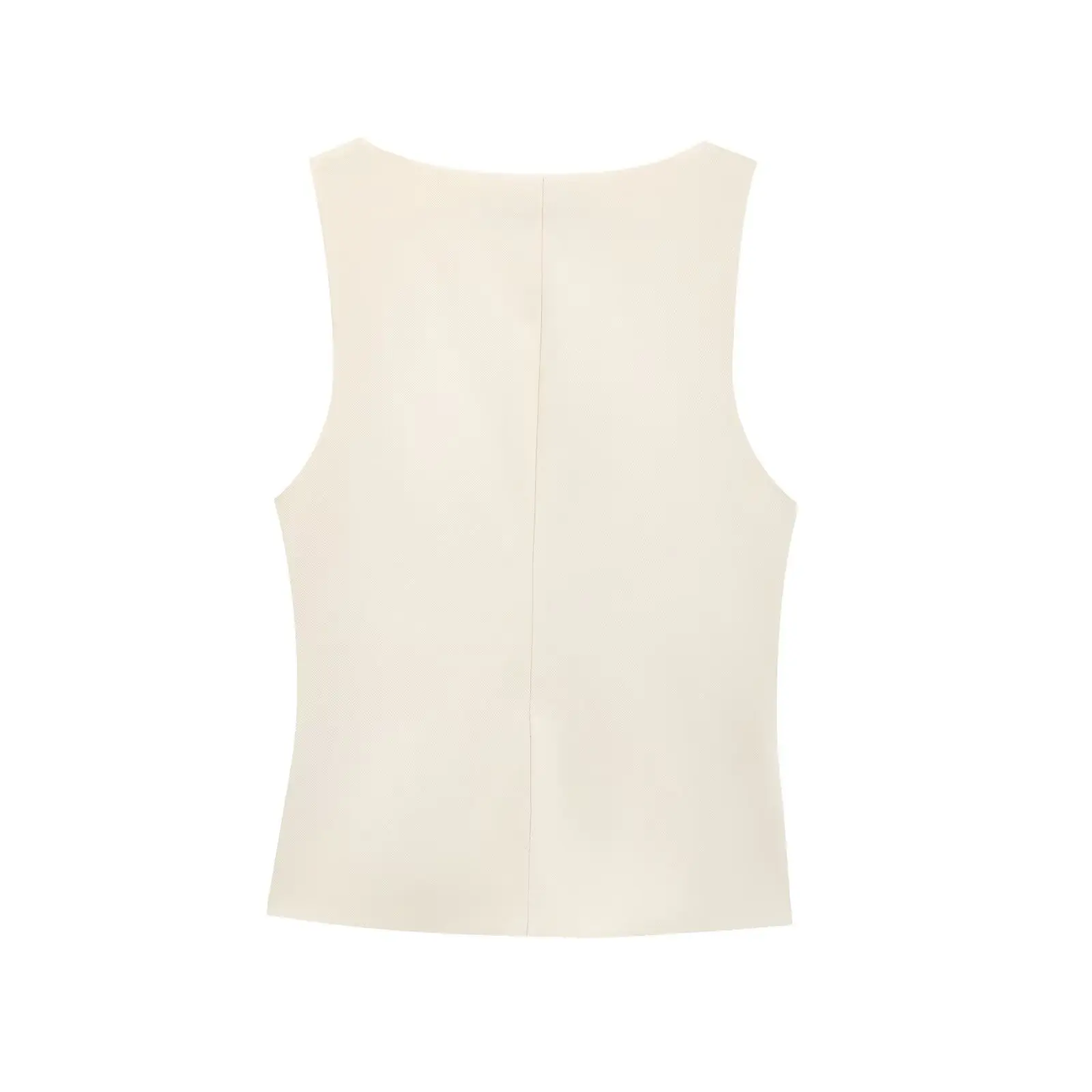 

JNLEAOG Autumn New Women's Faion Small Design Button up Top Polyester Fiber Slim Fit Square Collar No Sve Regular Length