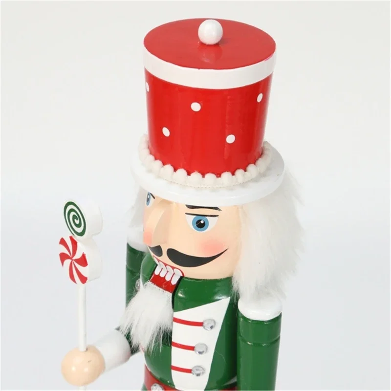 Nutcrackers Ornament With Ribbon Staff Collectible 50CM Nutcrackers Figurine with Candy Ornament for Festival Ambiances