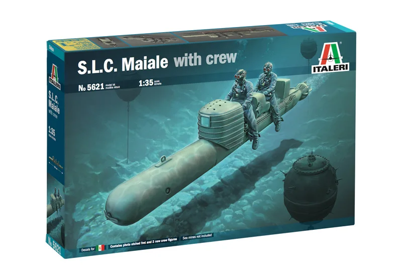 ITALERI Modelo Escala 1/35 S.L.C. MAIALE con equipo IT5621 Kit de modelo de plástico Kits de desmontar