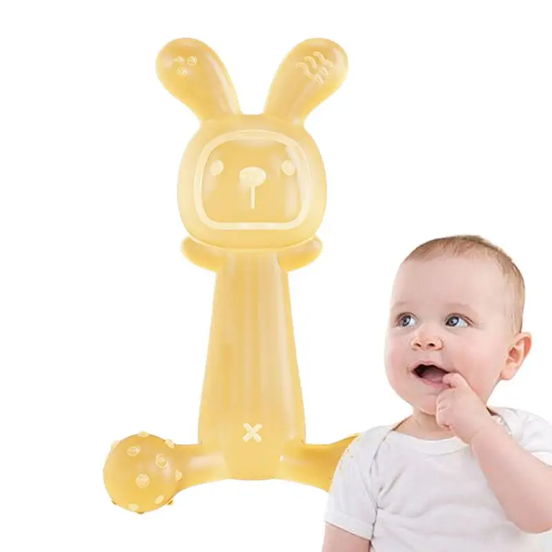 

Silicone Teethers For Babies Rabbit Shaped Silicone Teethers 3 Months Teether For Soothe Emotions Relieve Teething Discomfort