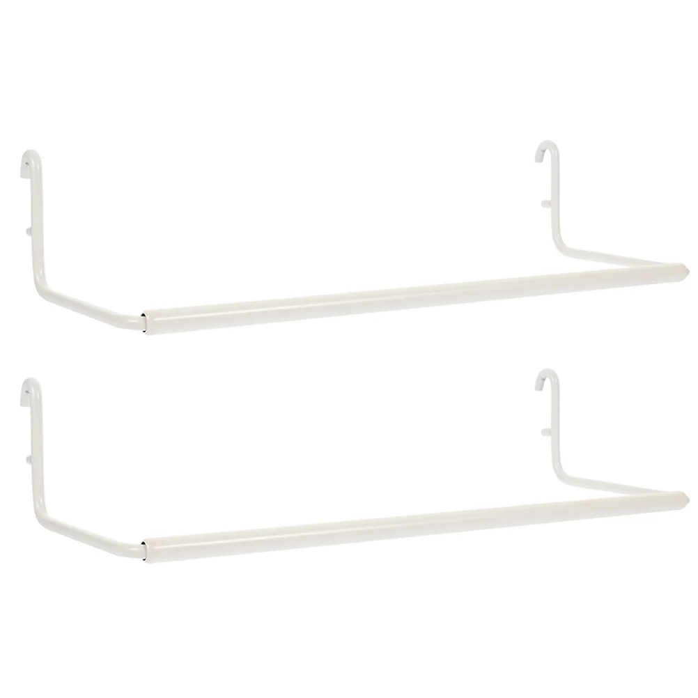 

2 Pcs Pegboard Paper Towel Holder Scalable Hooks Holders for Napkin Dispenser Home Black Towels Stainless Steel Rack Metal