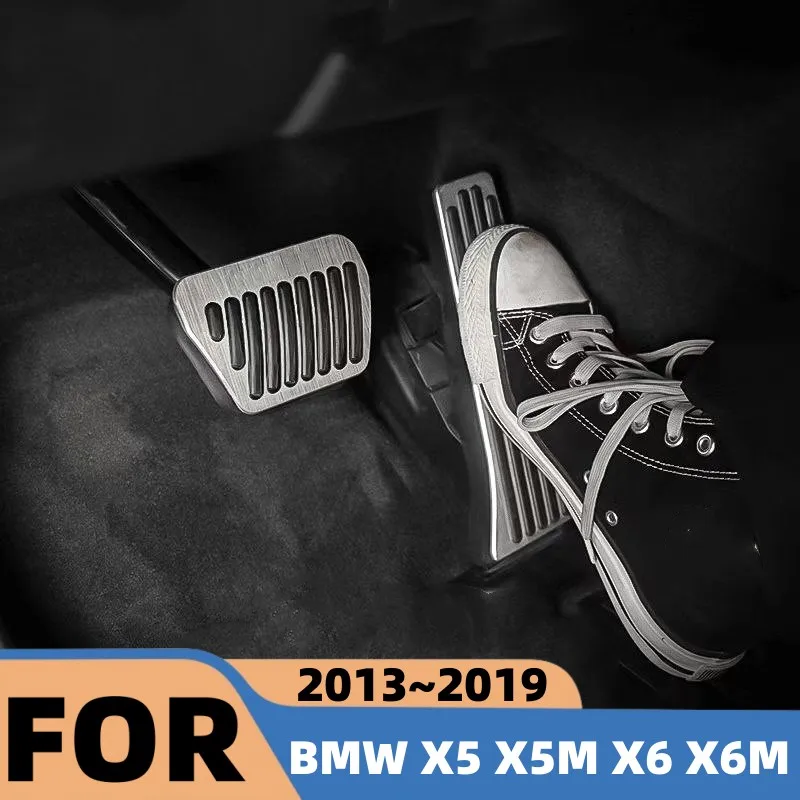 For BMW X5 X6 X5M X6M F15 F16 F85 F86 2013-2019 Car Accelerator Brake Pedal Kit Rest Pedal Foot Pedal Non-Slip Cover Accessories