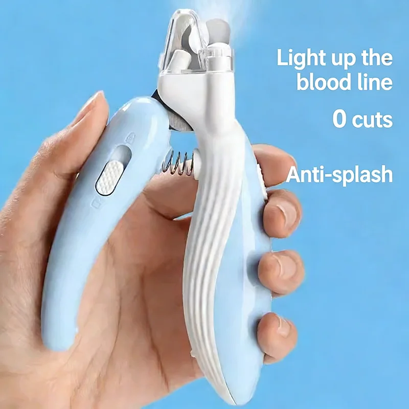 LED Light Pet Nail Clippers With Anti-Blood Splatter Design Safe Pet Nail For Cats And Dogs Grooming Tool Claw Trimming