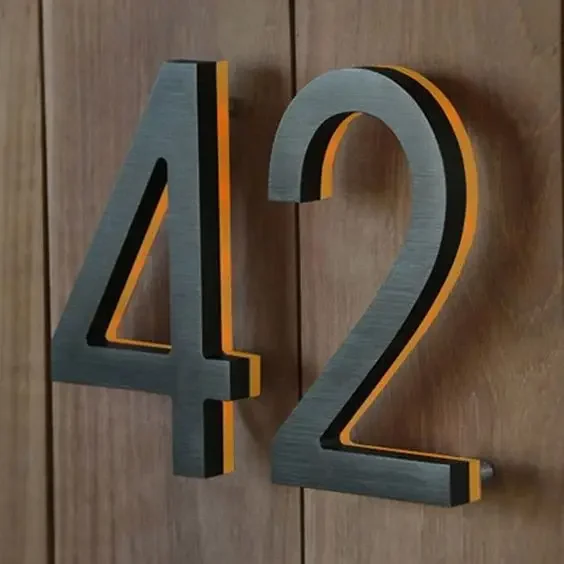 Koncept LED House Numbers Signs Custom Vertical Horizontal Lighted Backlit Outdoor Street Address Sign