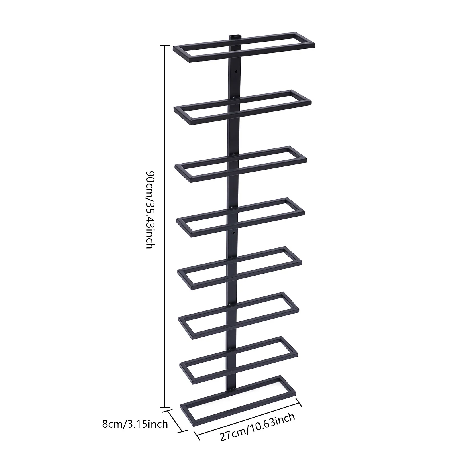 8 Bottles Vertical Wall Mounted Wine Rack Bar Kitchen Liquor Wine Bottle Cellar Holder Display Storage Organizer Home Decoration