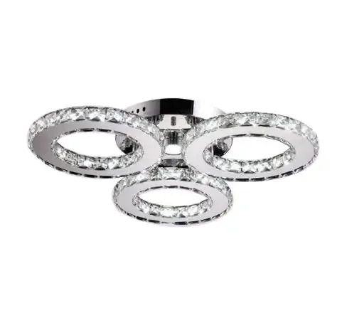 Chandelier 3/5 Rings Crystal Ceiling Chandeliers Light Fixture for Bedroom Living Room Lustres Home Deco Luminaria