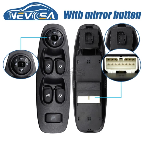 Imagen 2 del producto Novosa-Interruptor de ventana eléctrica delantera izquierda, botón de espejo para Hyundai Accent 93570, 25300, 2002, 2003, 2004, 2005, 620W10270, LHD, 2006-