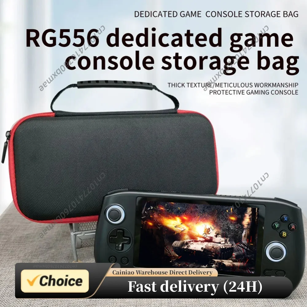 EVA Protection Case Anti-scratch Hardshell Case with Mesh Pocket Travel Carry Bag for RG556 Retro Handheld Game Console