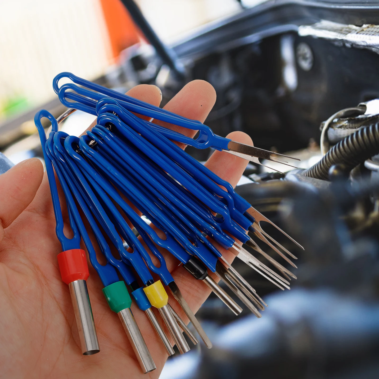 

18pcs Removal Electrical Connector Pin Extractor Wire Harness Disassembly Tools Car