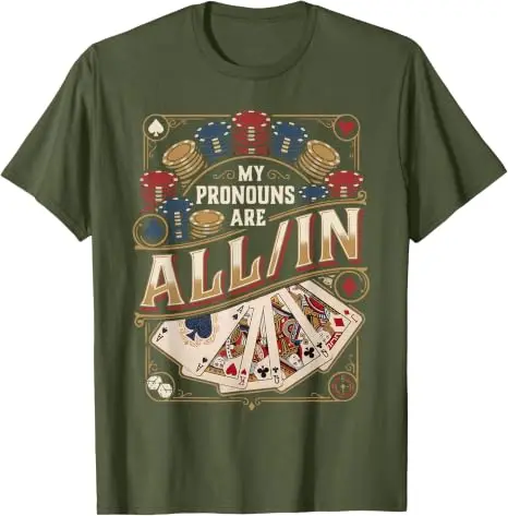 Meine Pronomen Sind Alle Lustig Poker Spieler Karten-Tisch T-Shirt Y2k Glücksspieler Grafik-Bekleidung Herrenmode Weiches Baumwoll-Outfit – Detail 5