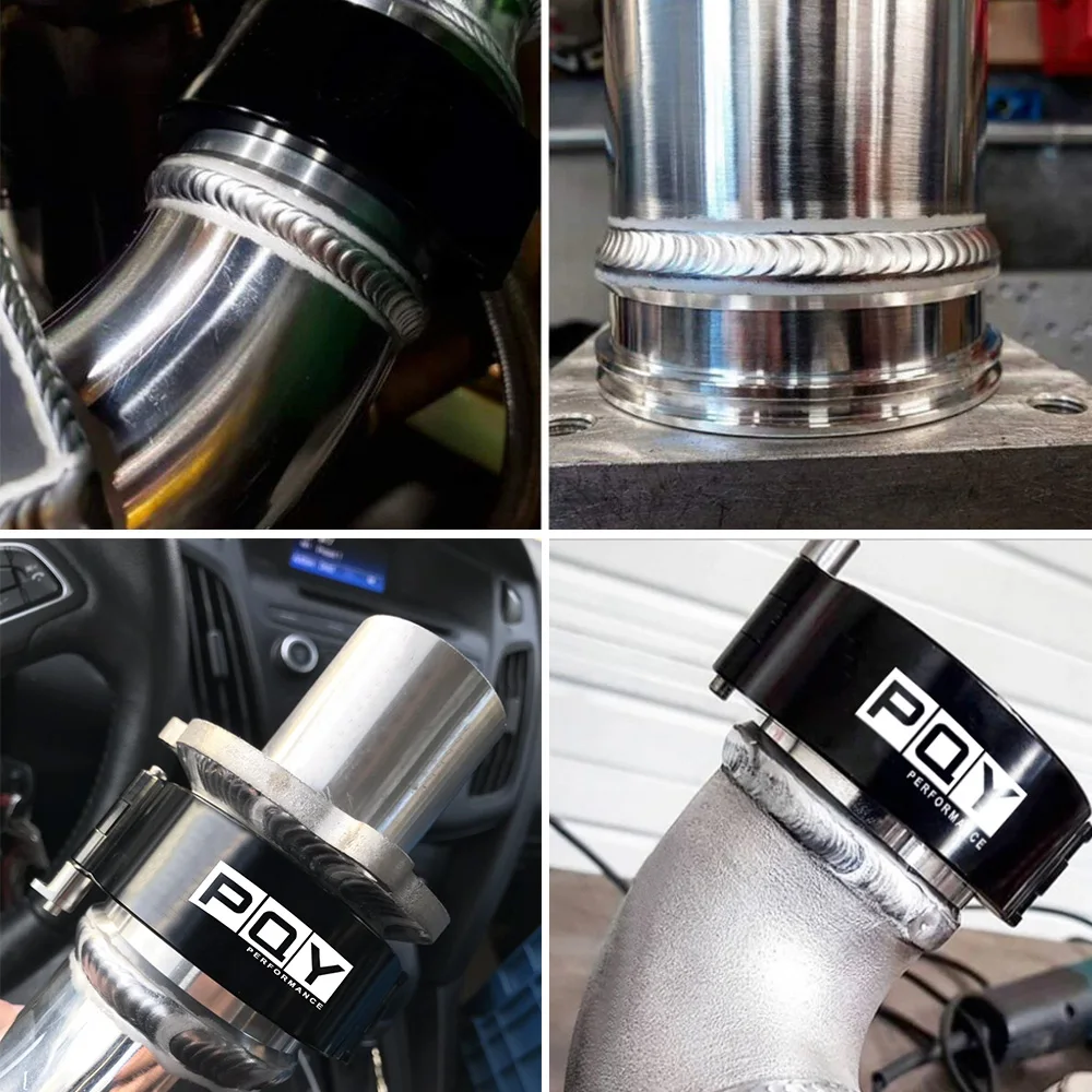 Lizhi-conjunto de sistema de braçadeira de escape v-band braçadeira de liberação rápida para 2.5 "63mm od tubo de escape/intercooler/turbo LZVCE06BK-QY