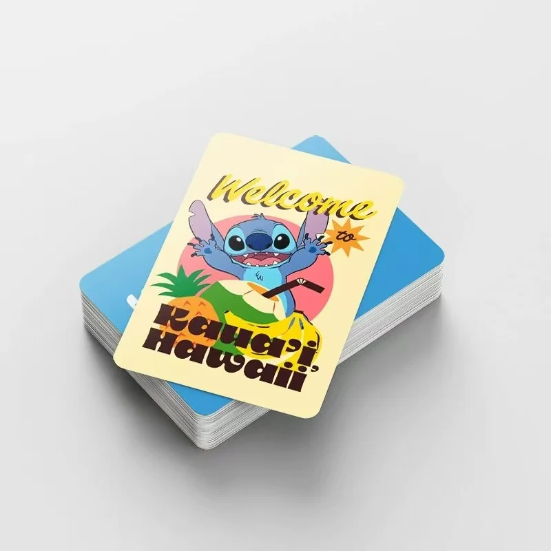 92 stks Disney Stitch Collection Kaarten Kawaii Anime Figuur Perifere Laserkaart Handboek Cartoon Jongens Meisjes Verjaardagscadeautjes Speelgoed