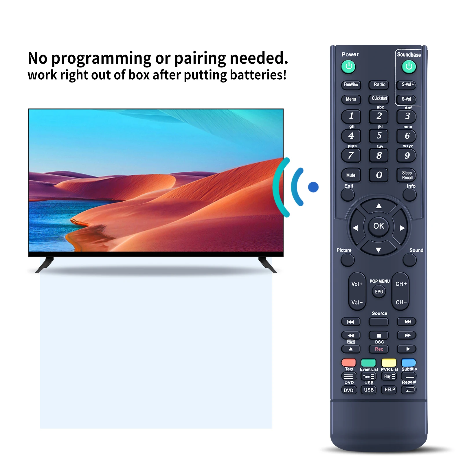 Nuevo mando a distancia de repuesto para violonchelo Neon C32100F C32100DVB C37109DVB3D