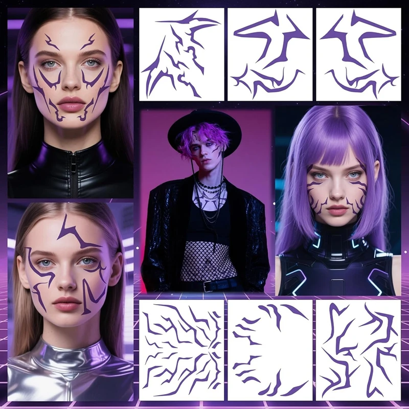 

Car Sticker 8PCS Rumi Cosplay Temporary Tattoos Realistic Waterproof tattoo Stickers for Cosplay Party Festival Halloween