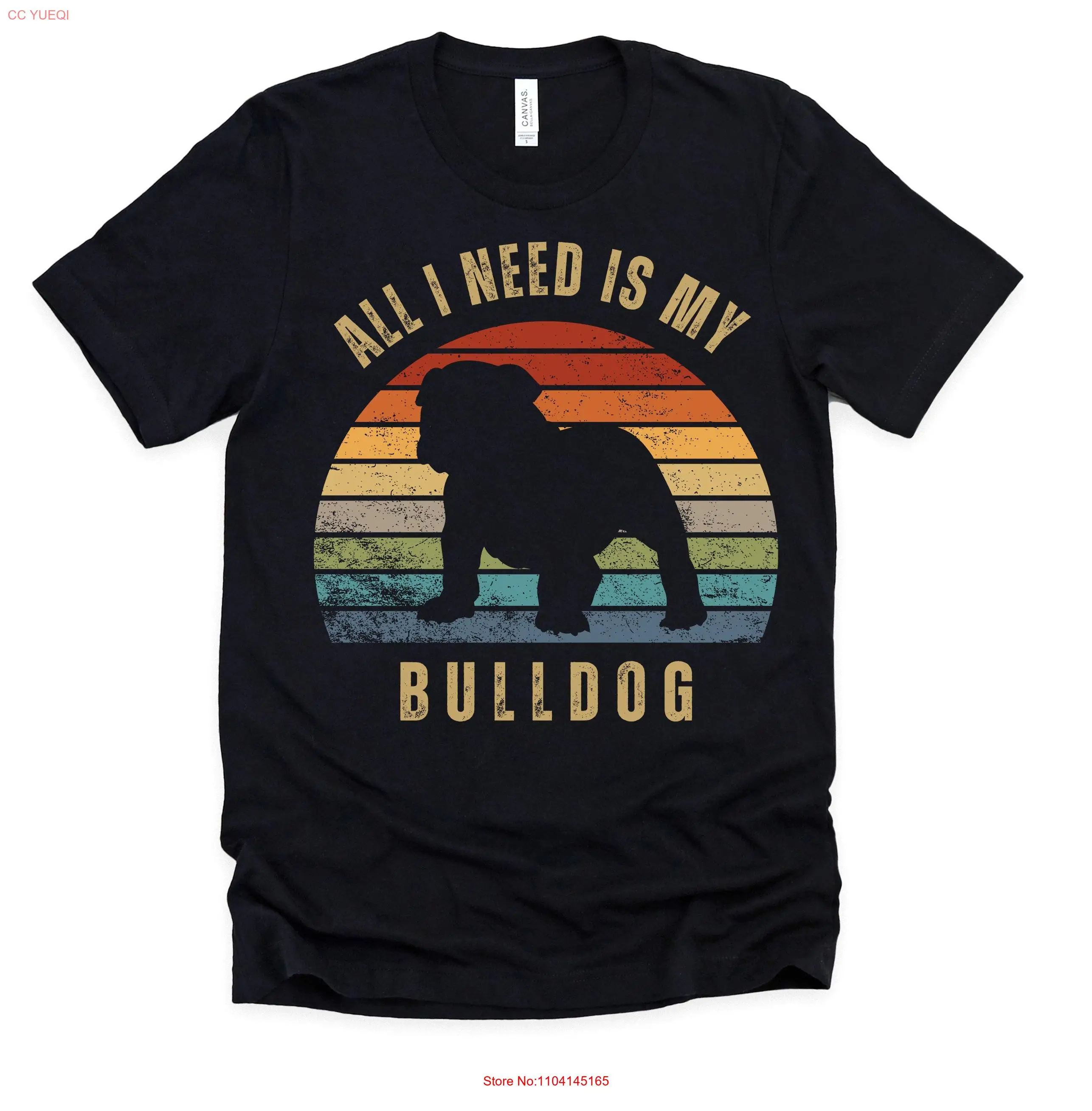 All I Need Is My Bulldog Funny Slogan Vintage Retro T Shirt Walking Dog Mom Cool Walker for Lover long or short sleeves