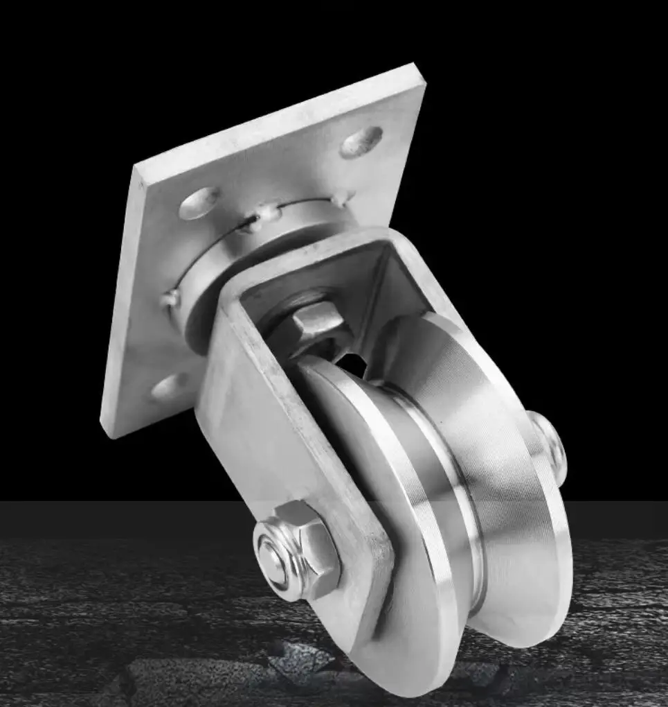 

304 201 stainless steel V-shaped U-shaped track roller with plate universal track wheel lifting and sliding door wheel steel