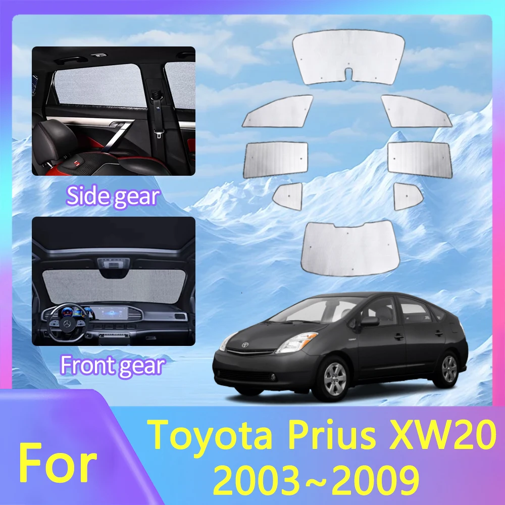 For Toyota Prius XW20 2003~2009 2004 2007 2008 Car Full Sunshades Anti-UV Protection Window Sun Visor Windshield Accessories