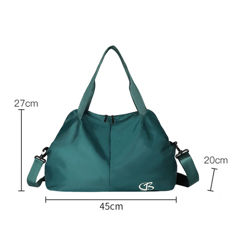 Bolso deportivo de gran capacidad para mujer, bolsa de Yoga y gimnasio, a la moda, para entrenamiento en seco y húmedo, color verde, XA155B