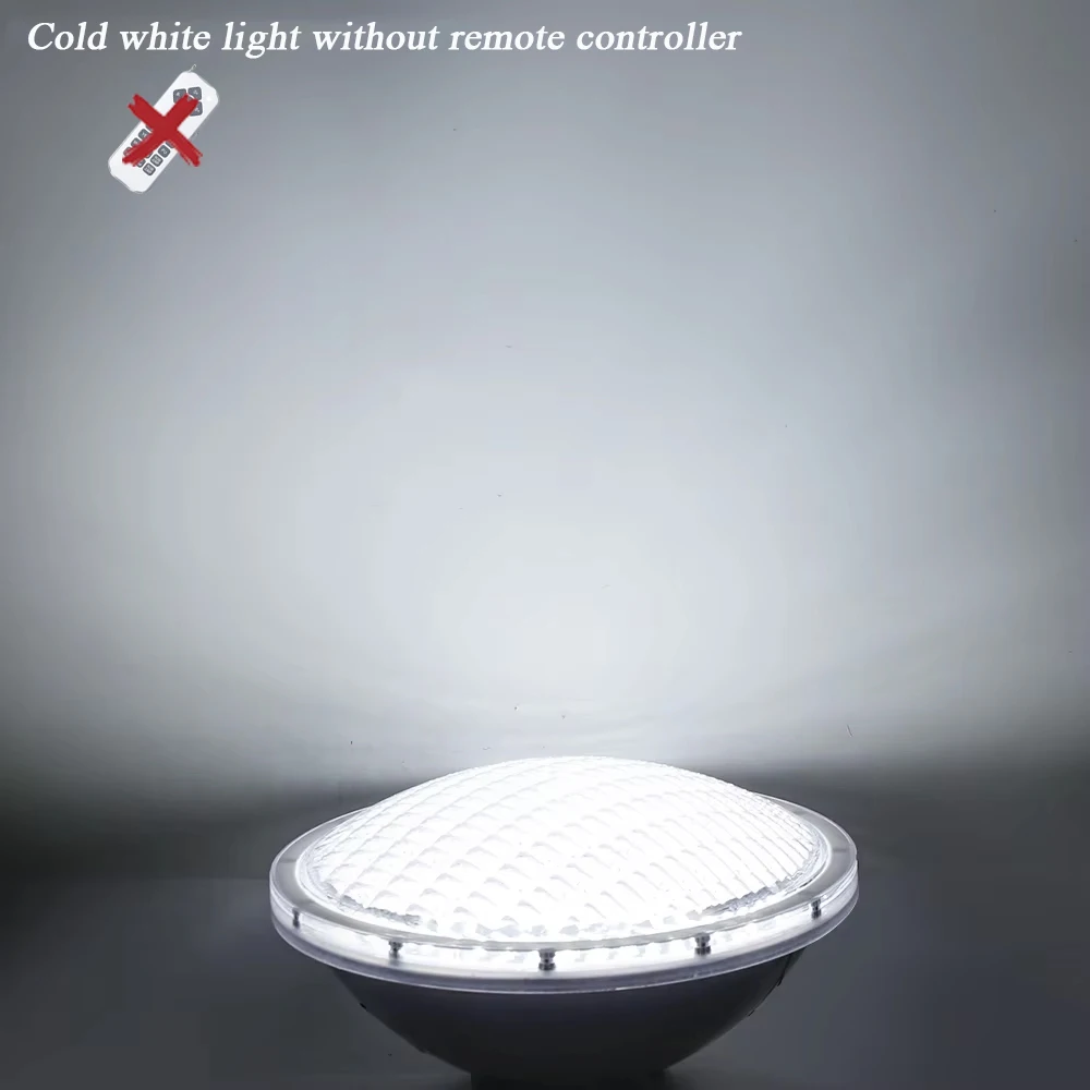 Swimming Pools Outdoor IP68 Waterproof PAR56 Underwater Lamp RGB Light with Remote Controller Warm and Cold White Without RC