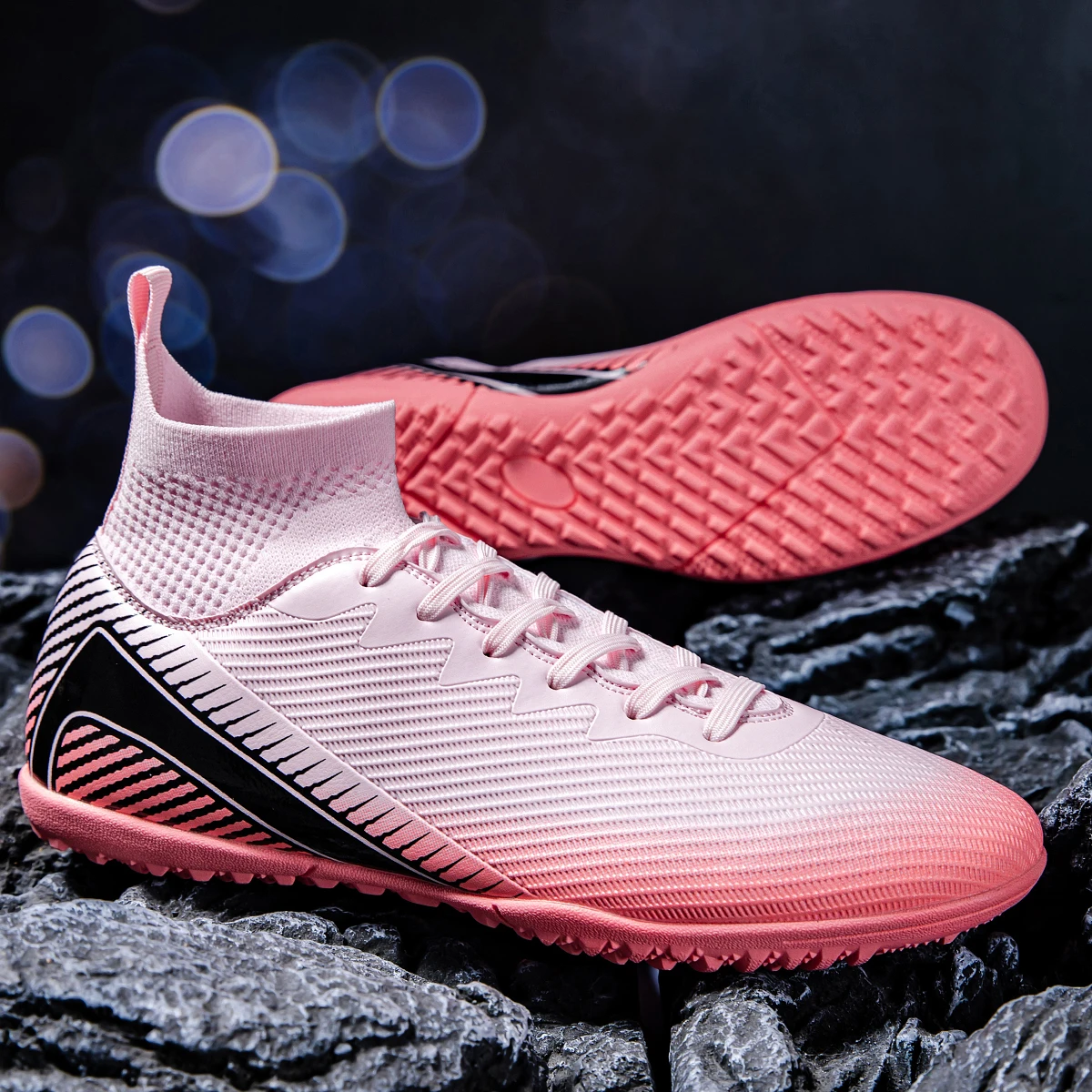 

Athletic TF Turf Soccer cleats PU Fabric Skin-friendly Upper Rubber Non-slip Sole Reliable Quality Training Footwear