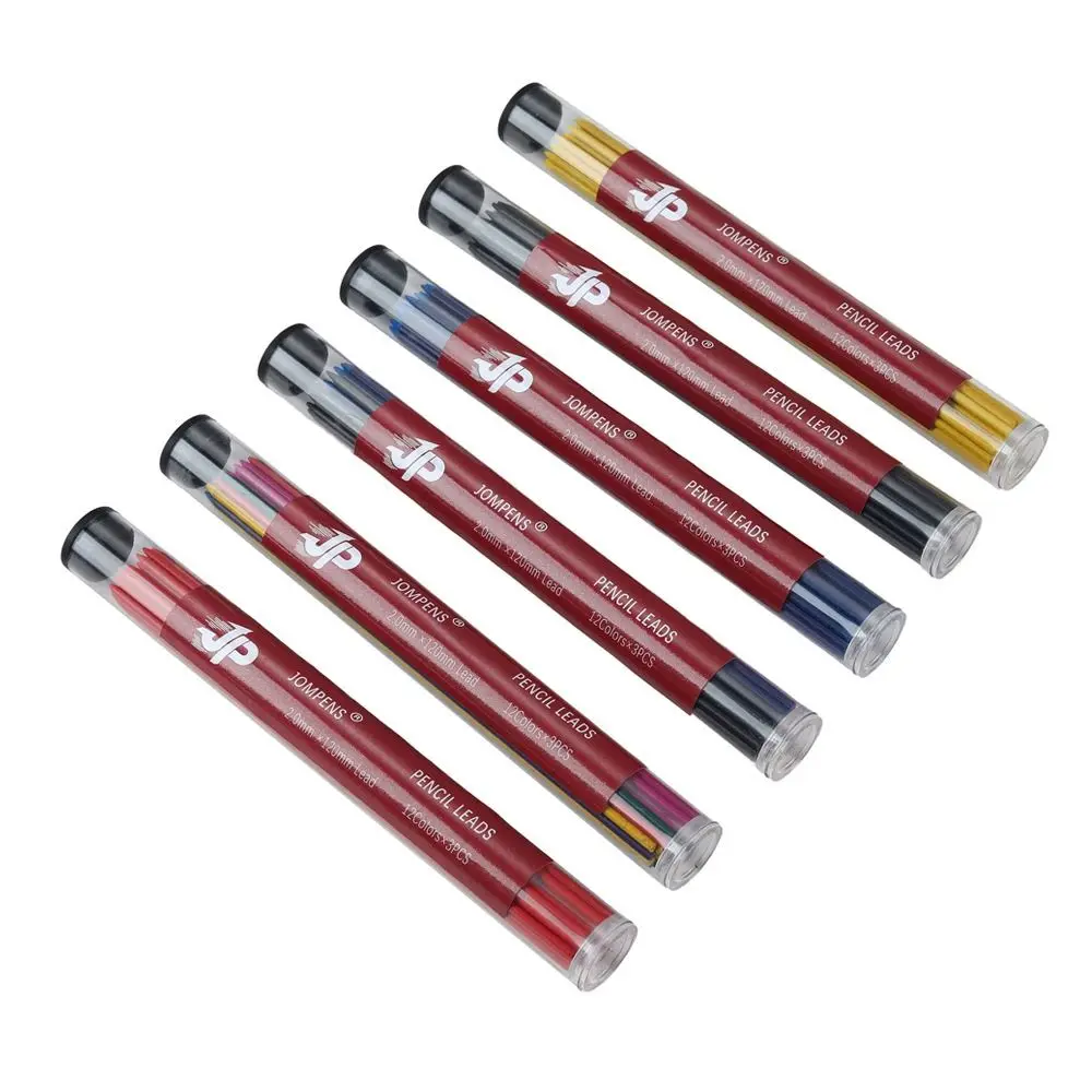 0.5/0.7/0.9/1.3/2.0mm Lead Pencil Refill Colored Large Capacity Mechanical Pencil Refills 2B Art Sketch Drawing Supplies