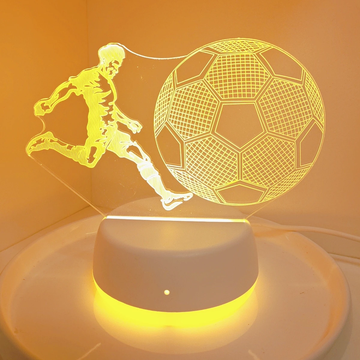 USB 3D Night Light Football Sports Atmosphere Light Novelty Night Light Room Decoration Desk Lamp