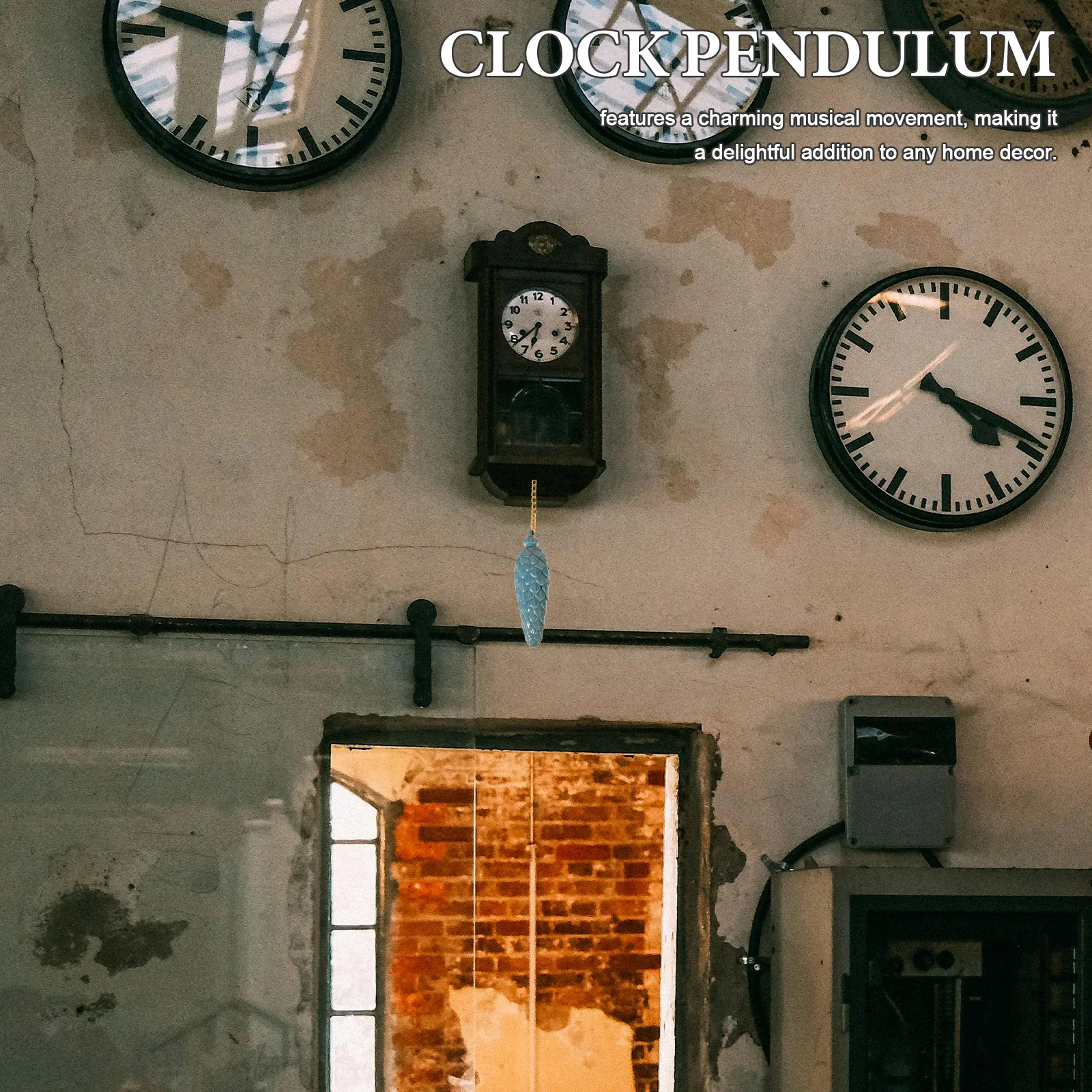 

2Sets Vintage Clock Pendulum Replacement Decorative Pinecone Swinging Pendulum for DIY Wall Clock Parts Rustic Repair