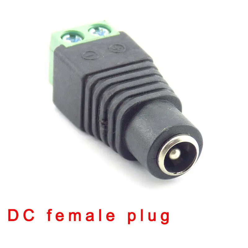 Conector BNC macho e fêmea, Acessórios para câmeras CCTV, Vídeo Balun, Plug para luzes LED Strip, coaxial, CAT5, 12V DC, 2 pcs, 5 pcs, 10pcs