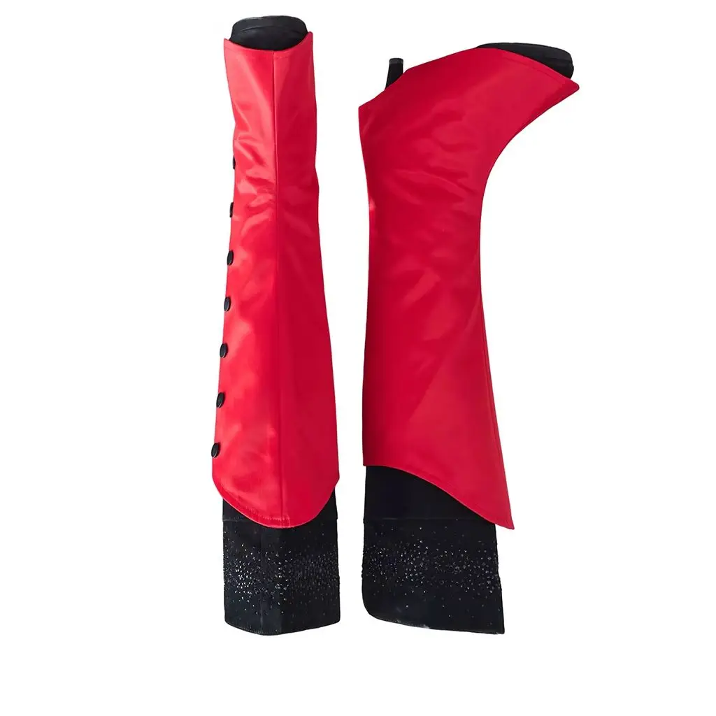 

Cosplay Red Boot Covers Anime Game Character Shoe Sleeves Versatile Costume Legging Accessories Halloween Props