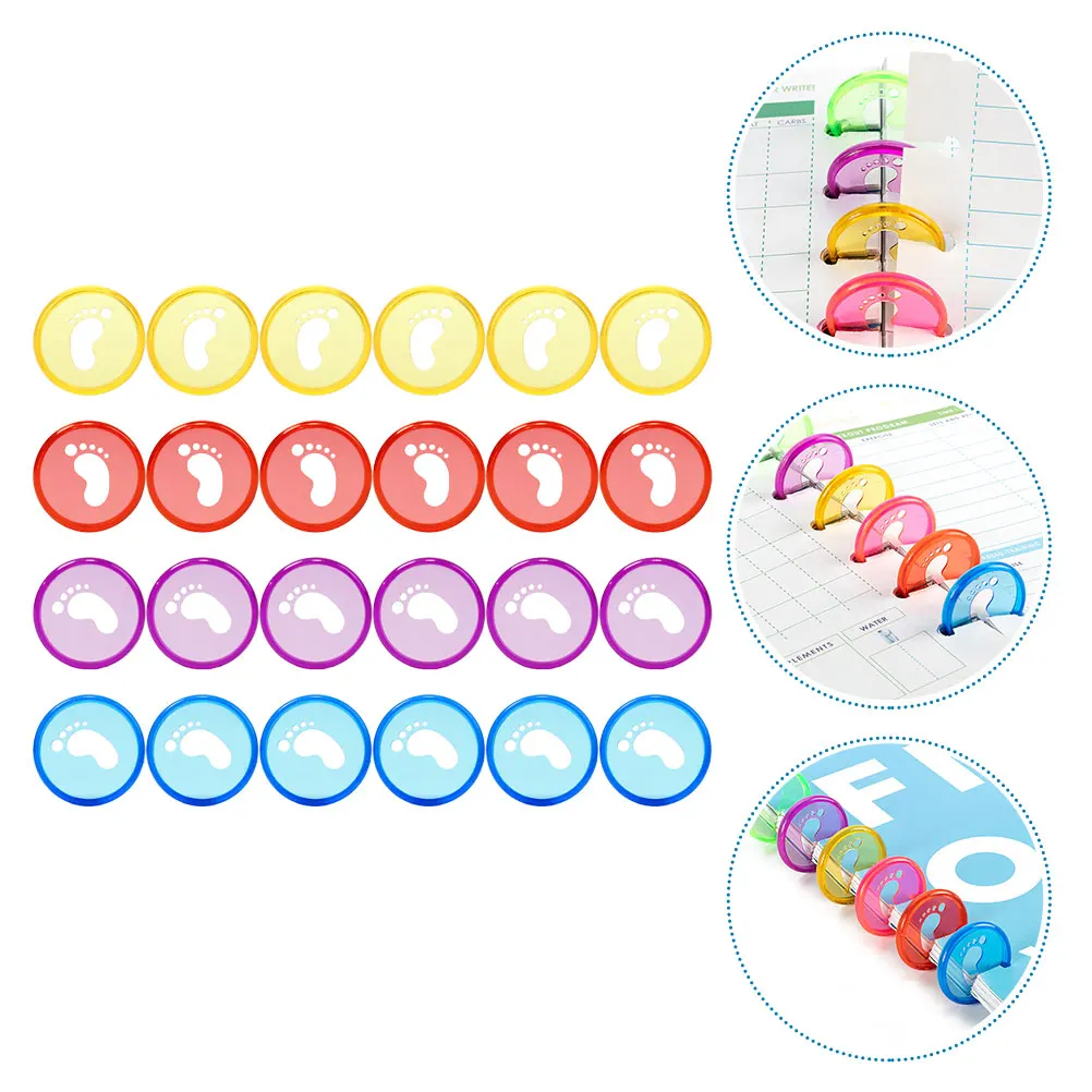 

40pcs Multi-Color Plastic Binder Rings Expansion Discs for Discbound Notebooks Lightweight Smooth Bright Colors Kids Students