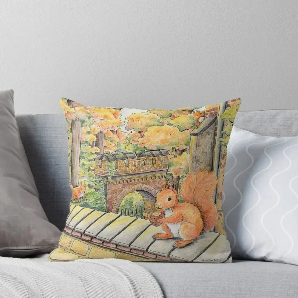 

Squirrels in autumn Throw Pillow Christmas s Covers Cushions For Sofa pillowcases for sofa cushions pillows decor home pillow