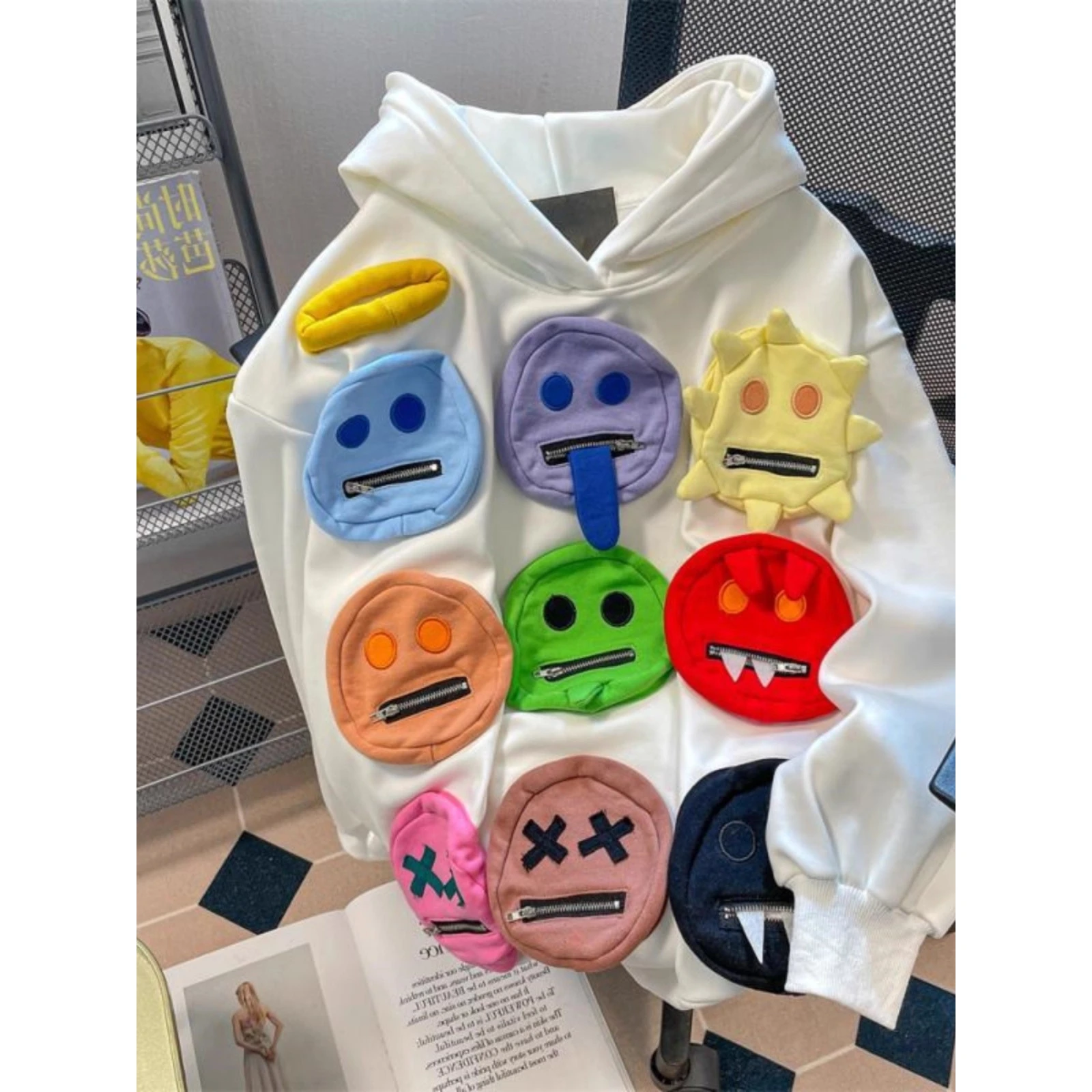 

Очень большая толстовка с капюшоном American Devil Smile 300 Pou, мужская осенне-зимняя дизайнерская уникальная модная теплая ткань из полиэстера