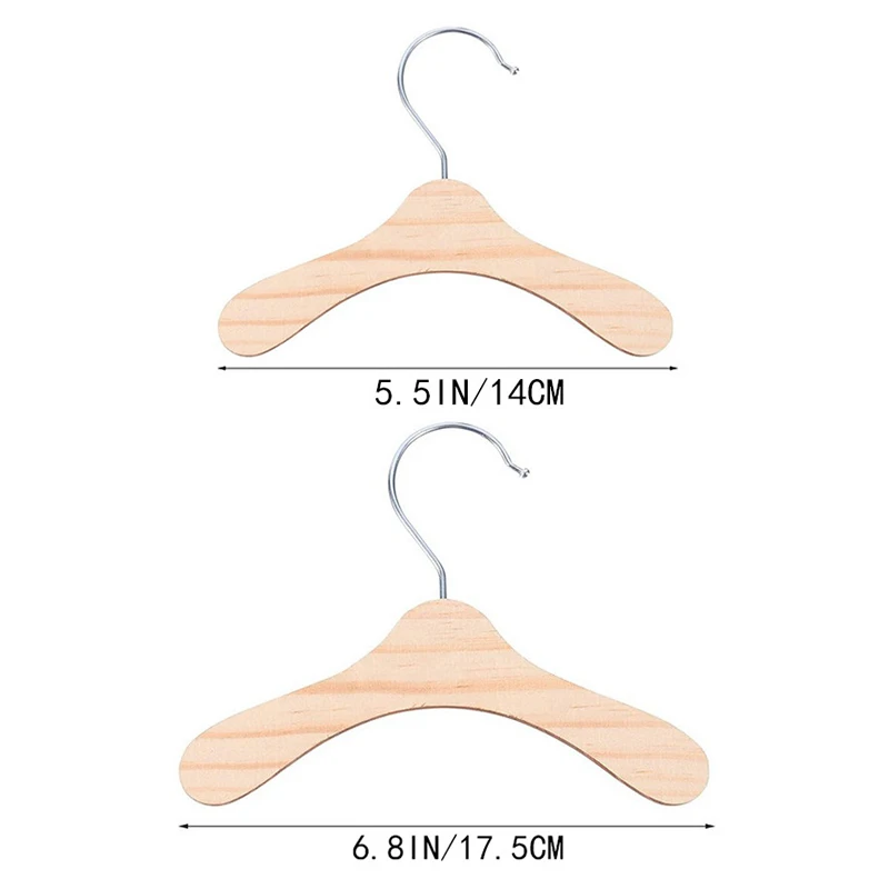 Pet Hanger Wooden Dog Cat Fashionable Cute Dog Wear Clothes  Pet Apparel Hangers Mini Dog Coat Trouser Hangers