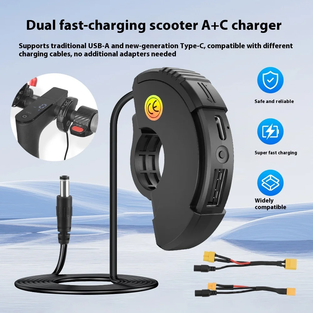 

USB Charger for Xiaomi M365 PRO, Mi3, Mi4 Electric Scooter - Compatible with Max G30 F Series
