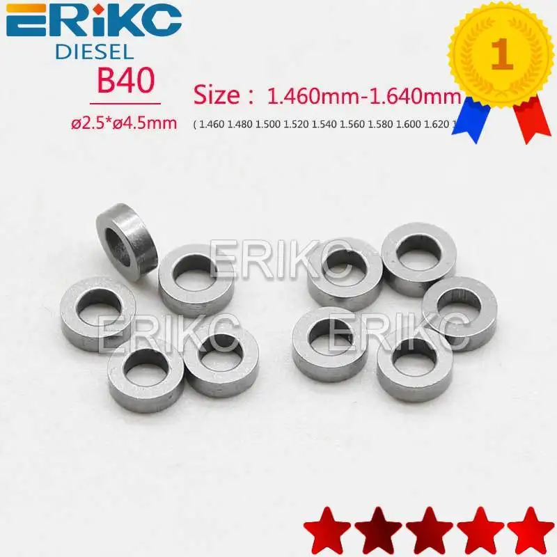 

50PCS ERIKC B40 Diesel Fuel Injector Adjusting Shims, Injection Calibrator Shims Washer Size 1.46mm-1.64mm for Bosch Injector