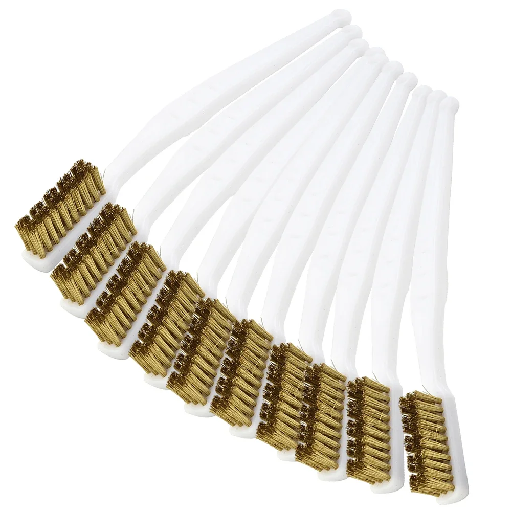 

Set Wire Brush Metal Remove Rust Kitchen Utensils Cleaning Machine Polishing 10pcs Brass Brushes Cleaning Brush