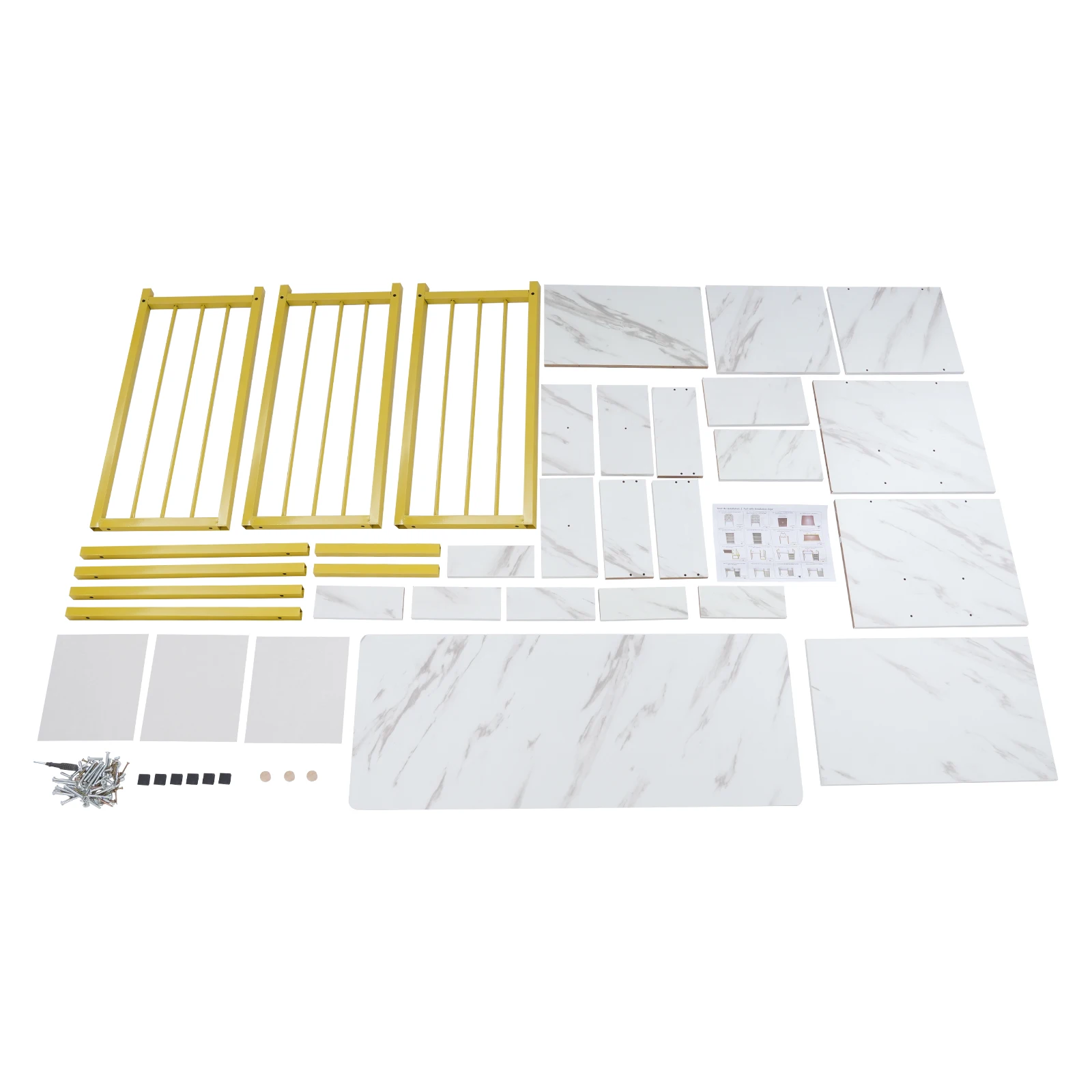 طاولة مانيكير احترافية للأظافر مع نسيج رخامي مع 3 أدراج طاولة تكنولوجيا الأظافر لصالونات التجميل والمنتجعات الصحية