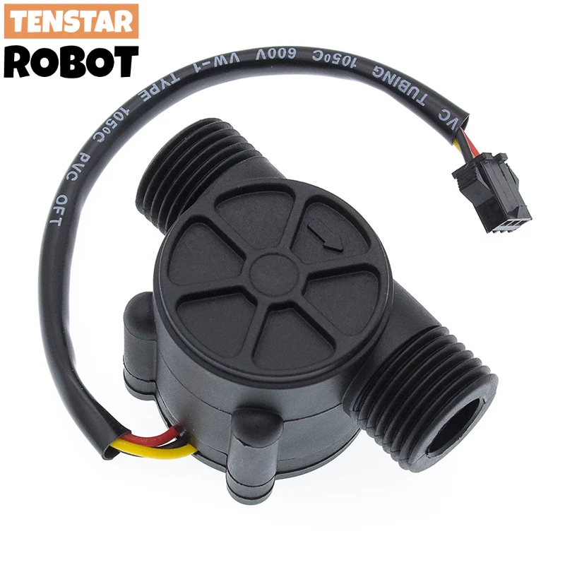 YF-S201 12V Water Flow Sensor DC 5-18V Flowmeter Hall Flow Sensor Water Control Liquid Flow Sensor Switch 1-30L/min 2.0MPa