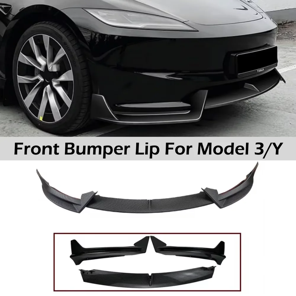 

Front Bumper Front Lip Front Shovel kit for Tesla Model 3 Model Y 2017-2024 Sedan Body Spoiler Splitter Kit