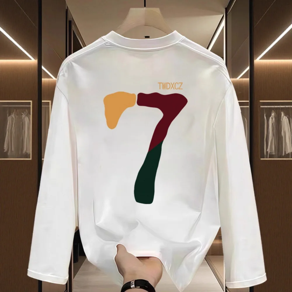 Long-sleeved T-shirt Round-neck Pullover Inner Base Shirt Spring Autumn New Fashionable Comfortable Loose Casual