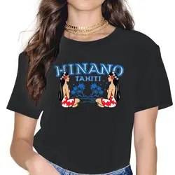 Tree Women T Shirt Hinano Tahiti Beach Leisurely Casual Tees Short Sleeve Round Neck T-Shirts 100% Cotton Summer Clothes