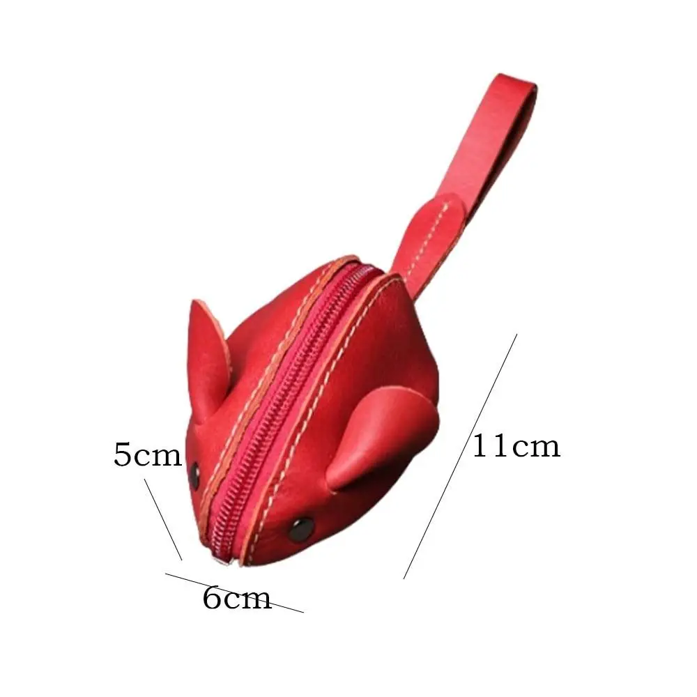 Креативный ретро кошелек для мыши, милый модный мини-кошелек для монет, кожаная сумка для ключей на молнии, детская