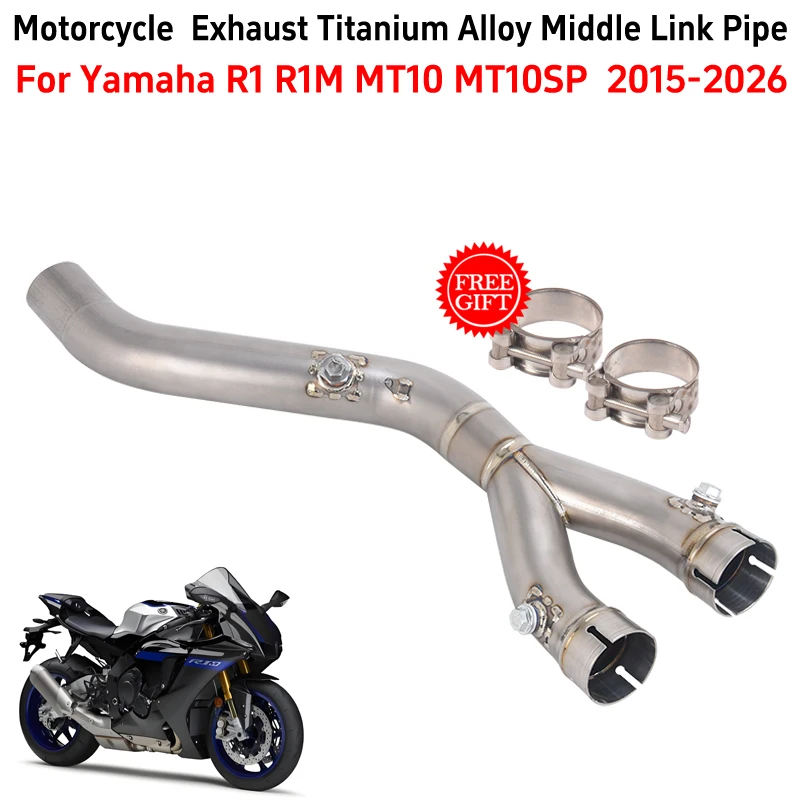 Slip On For  Yamaha R1 R1M MT10 MT10SP MT10 2015 - 2026 Motorcycle Exhaust Modify Racing Mid Link Pipe Connect Original Muffler
