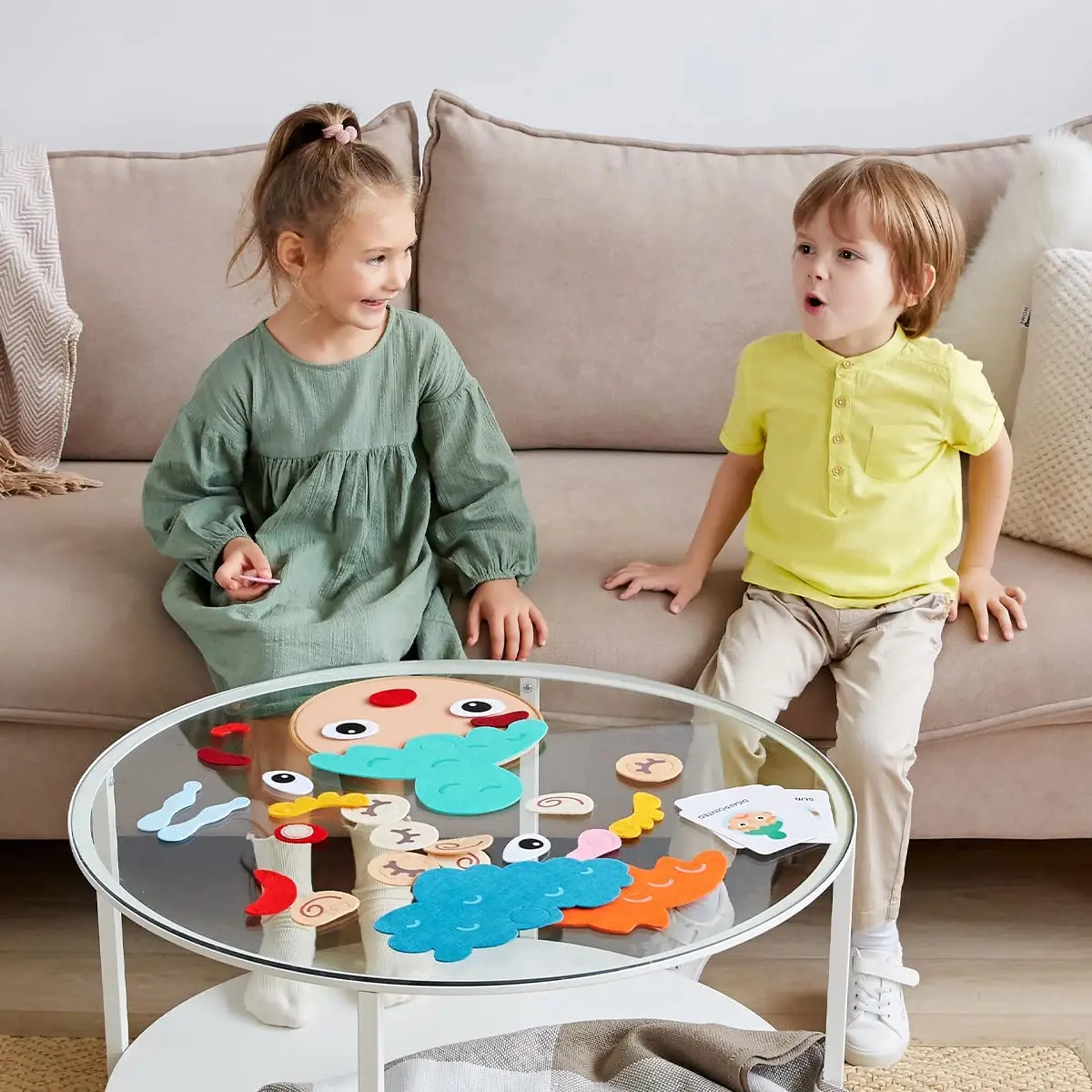 Soziale emotionale Lernspiele, Montessori-lustige Gesichtsspielzeuge zum Ausdrucken von Emotionen, Ausdruckserkennung, Spielzeug für Kleinkinder
